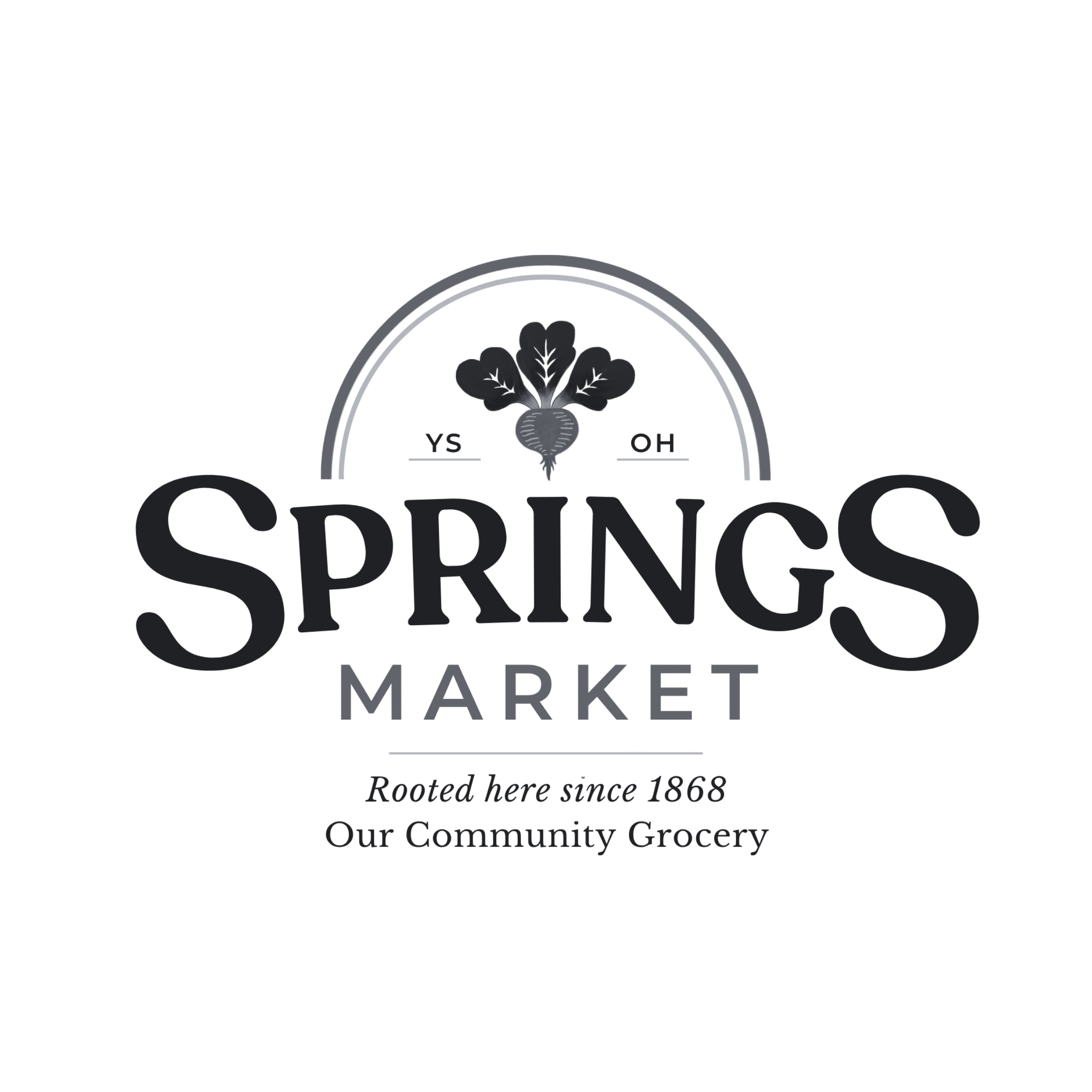 Springs Market Black and White Logo preview