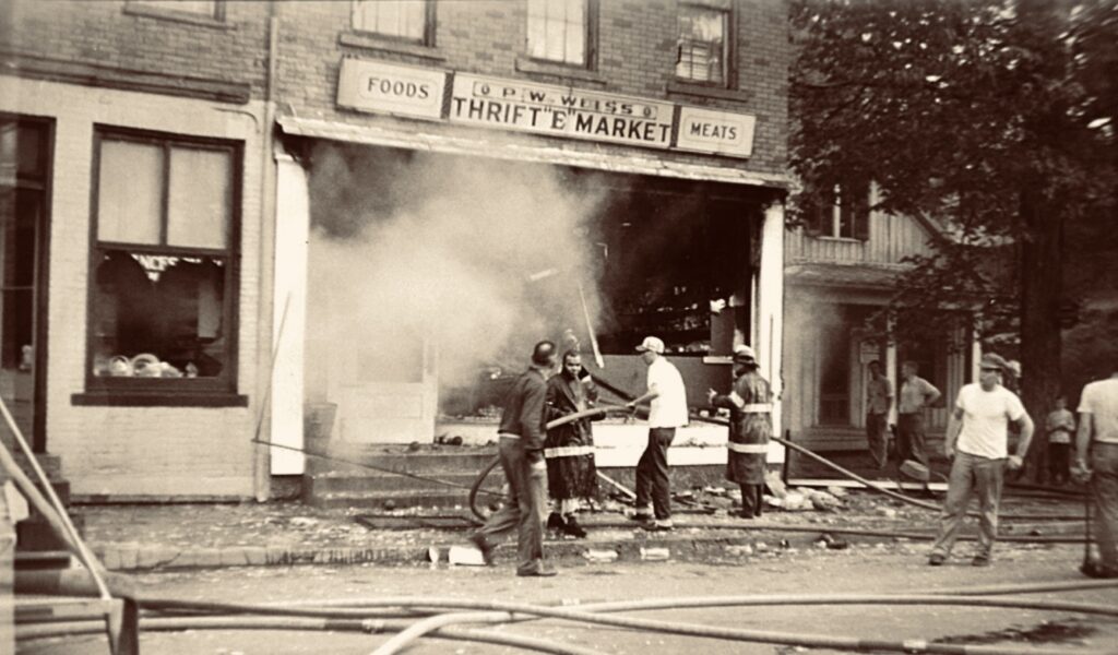 Fire destroys original building.